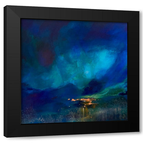 Deep Green Seascape Black Modern Wood Framed Art Print by Debs, Emma Catherine