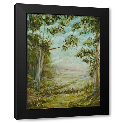 Garden Path Black Modern Wood Framed Art Print with Double Matting by Johnson, Elizabeth