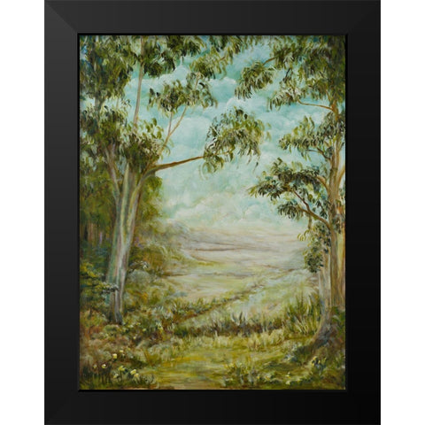 Garden Path Black Modern Wood Framed Art Print by Johnson, Elizabeth