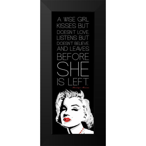 Monroe Black Modern Wood Framed Art Print by Rodriquez Jr, Enrique
