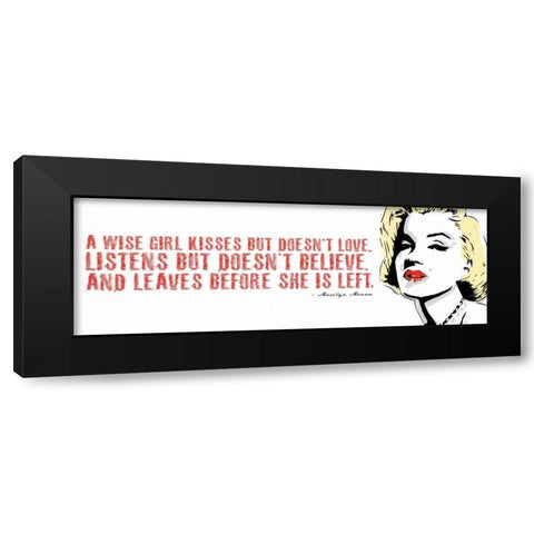 Monroe C Black Modern Wood Framed Art Print by Rodriquez Jr, Enrique