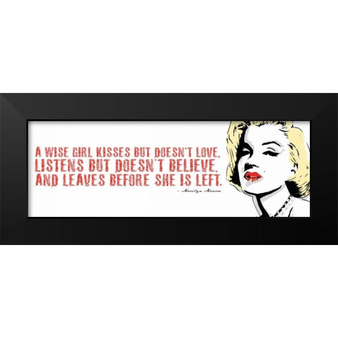 Monroe C Black Modern Wood Framed Art Print by Rodriquez Jr, Enrique