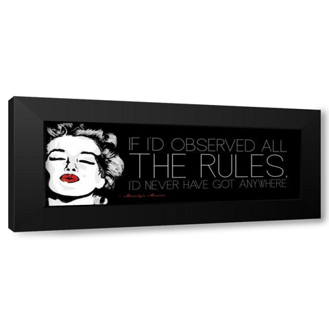 Monroe G Black Modern Wood Framed Art Print by Rodriquez Jr, Enrique