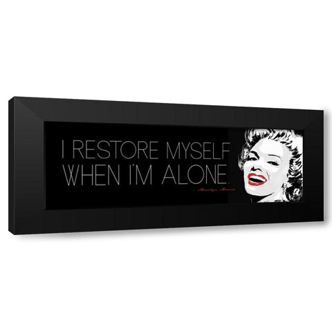 When Im Alone Black Modern Wood Framed Art Print by Rodriquez Jr, Enrique