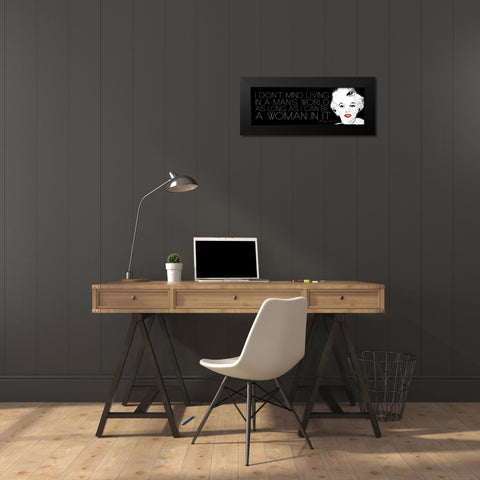 I Dont Mind Black Modern Wood Framed Art Print by Rodriquez Jr, Enrique