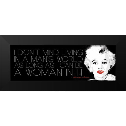 I Dont Mind Black Modern Wood Framed Art Print by Rodriquez Jr, Enrique