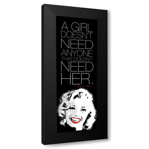 Need Her Black Modern Wood Framed Art Print with Double Matting by Rodriquez Jr, Enrique