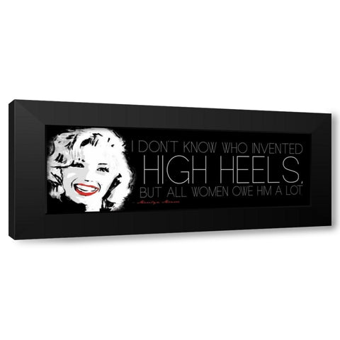 High Heels Black Modern Wood Framed Art Print by Rodriquez Jr, Enrique