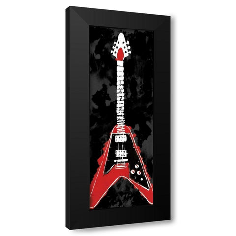 Electric Guitar A Black Modern Wood Framed Art Print by Rodriquez Jr, Enrique
