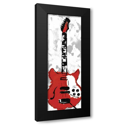 Electric Guitar B Black Modern Wood Framed Art Print with Double Matting by Rodriquez Jr, Enrique