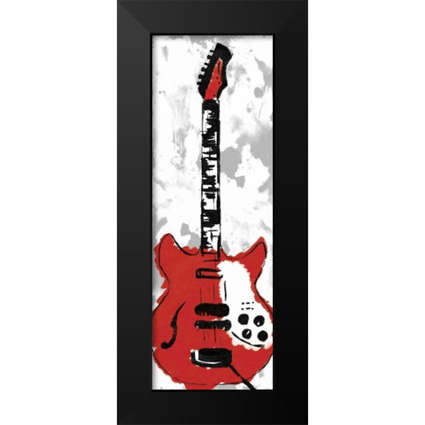 Electric Guitar B Black Modern Wood Framed Art Print by Rodriquez Jr, Enrique