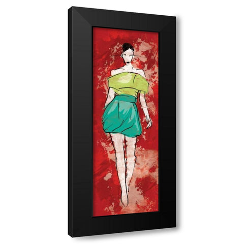 Runway Fashion Black Modern Wood Framed Art Print with Double Matting by Rodriquez Jr, Enrique