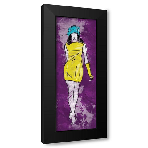 Cat Walk Black Modern Wood Framed Art Print by Rodriquez Jr, Enrique