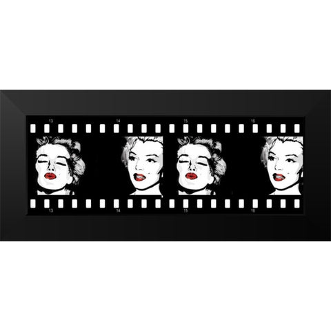 Monroe Strip 3 Black Modern Wood Framed Art Print by Rodriquez Jr, Enrique