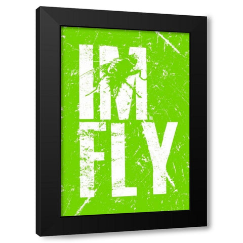 IM FLY 3 Black Modern Wood Framed Art Print by Rodriquez Jr, Enrique