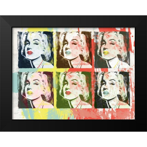 Monroe Painted A2 Black Modern Wood Framed Art Print by Rodriquez Jr, Enrique