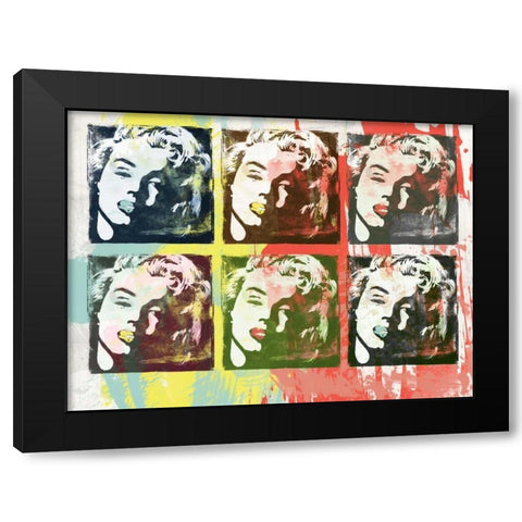 Monroe Painted B2 Black Modern Wood Framed Art Print with Double Matting by Rodriquez Jr, Enrique