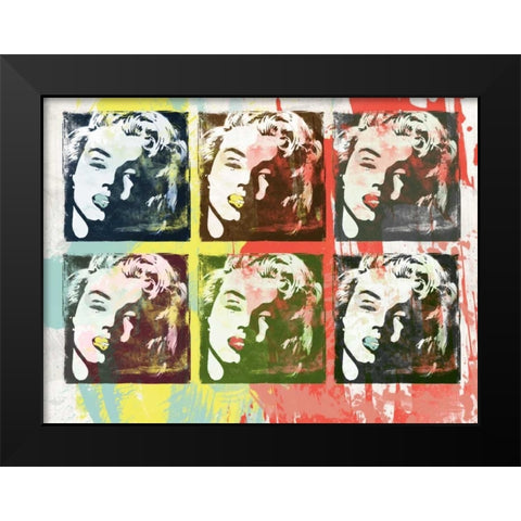 Monroe Painted B2 Black Modern Wood Framed Art Print by Rodriquez Jr, Enrique