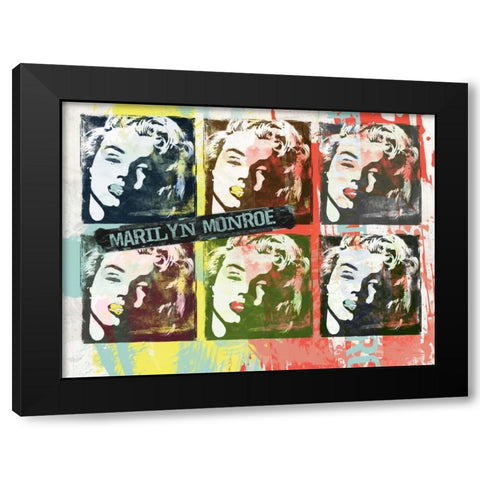 Monroe Painted B Black Modern Wood Framed Art Print with Double Matting by Rodriquez Jr, Enrique