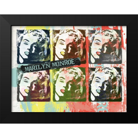 Monroe Painted B Black Modern Wood Framed Art Print by Rodriquez Jr, Enrique