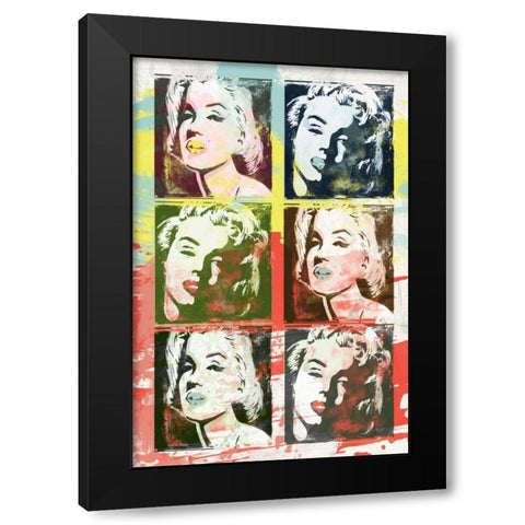 Monroe Painted C Black Modern Wood Framed Art Print by Rodriquez Jr, Enrique