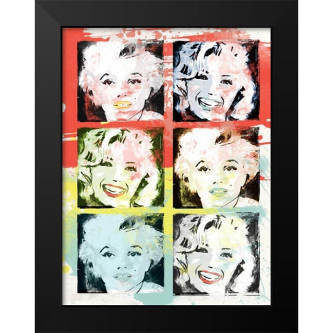 Monroe Painted D Black Modern Wood Framed Art Print by Rodriquez Jr, Enrique