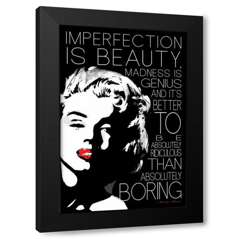 Monroe Boring Black Modern Wood Framed Art Print by Rodriquez Jr, Enrique