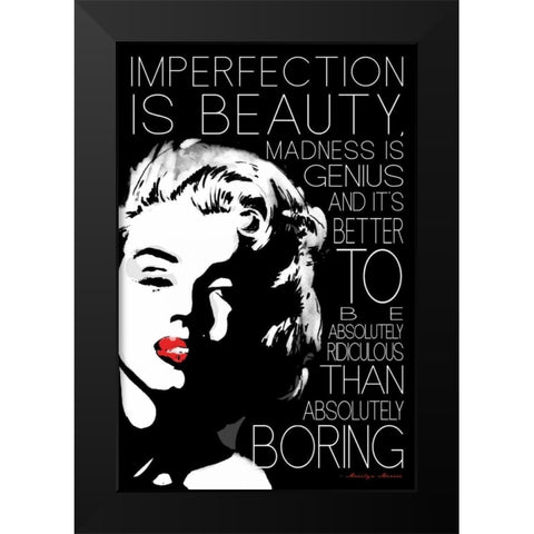 Monroe Boring Black Modern Wood Framed Art Print by Rodriquez Jr, Enrique
