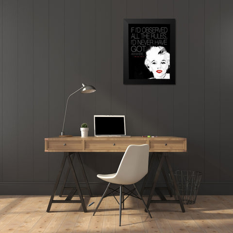 Monroe 2 Black Modern Wood Framed Art Print by Rodriquez Jr, Enrique