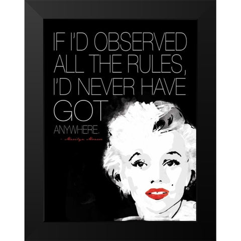 Monroe 2 Black Modern Wood Framed Art Print by Rodriquez Jr, Enrique