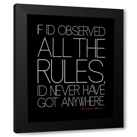 Text 2 Black Modern Wood Framed Art Print by Rodriquez Jr, Enrique