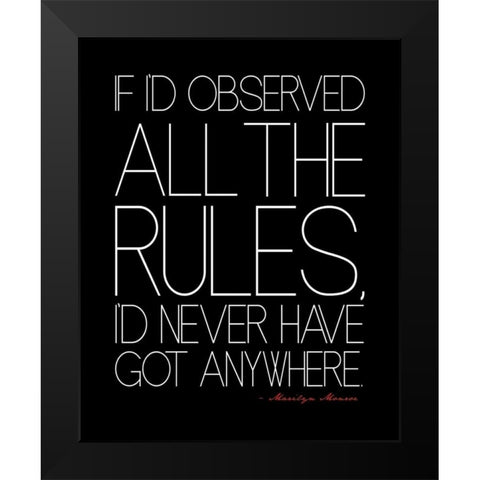 Text 2 Black Modern Wood Framed Art Print by Rodriquez Jr, Enrique