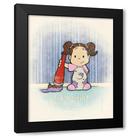 Niara 1 Black Modern Wood Framed Art Print with Double Matting by Rodriquez Jr, Enrique