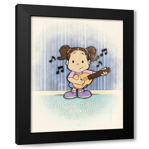Niara 2 Black Modern Wood Framed Art Print by Rodriquez Jr, Enrique