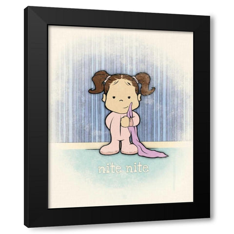 Niara 3 Black Modern Wood Framed Art Print with Double Matting by Rodriquez Jr, Enrique