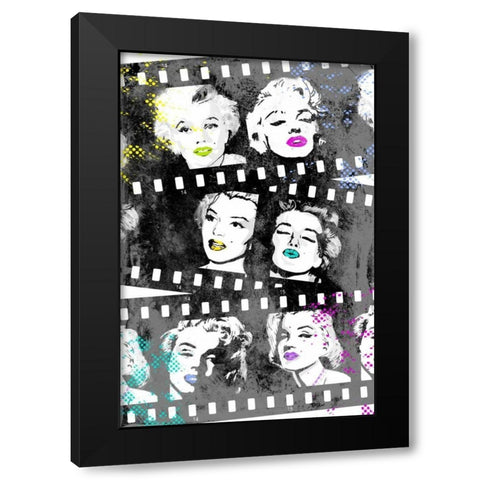 Monroe Strip 6 Black Modern Wood Framed Art Print by Rodriquez Jr, Enrique