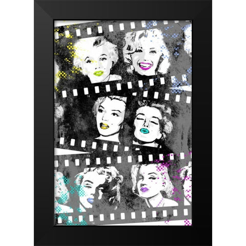 Monroe Strip 5 Black Modern Wood Framed Art Print by Rodriquez Jr, Enrique