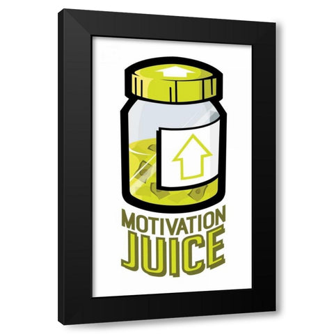 Motivation Juice Black Modern Wood Framed Art Print with Double Matting by Rodriquez Jr, Enrique