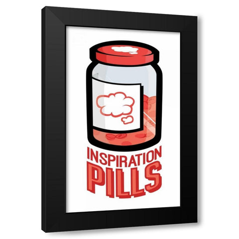 Inspiration Pills Black Modern Wood Framed Art Print with Double Matting by Rodriquez Jr, Enrique
