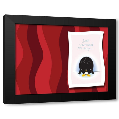 Just Wanted To Say Black Modern Wood Framed Art Print with Double Matting by Rodriquez Jr, Enrique