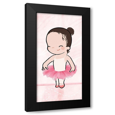 Cutest Ballerina Black Modern Wood Framed Art Print by Rodriquez Jr, Enrique