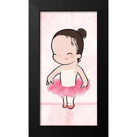 Cutest Ballerina Black Modern Wood Framed Art Print by Rodriquez Jr, Enrique