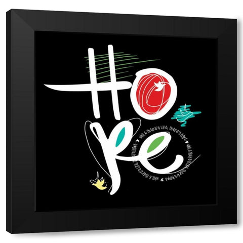 Love-Hope A Black Modern Wood Framed Art Print with Double Matting by Rodriquez Jr, Enrique