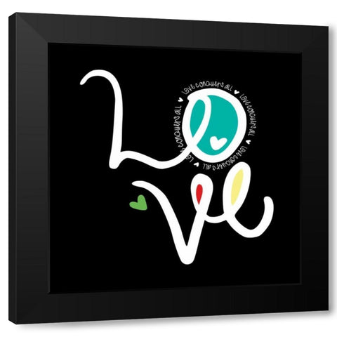 Hope 1 Black Modern Wood Framed Art Print with Double Matting by Rodriquez Jr, Enrique