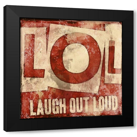 LOL Black Modern Wood Framed Art Print with Double Matting by Rodriquez Jr, Enrique