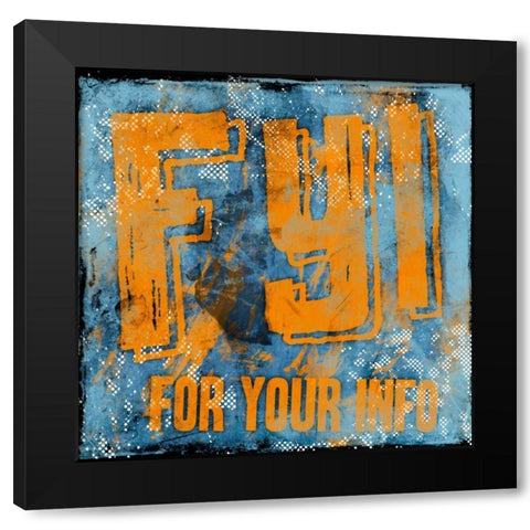 FYI C Black Modern Wood Framed Art Print with Double Matting by Rodriquez Jr, Enrique