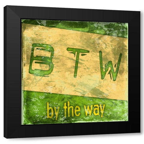 BTW E Black Modern Wood Framed Art Print with Double Matting by Rodriquez Jr, Enrique