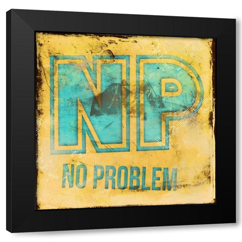 NP Black Modern Wood Framed Art Print by Rodriquez Jr, Enrique