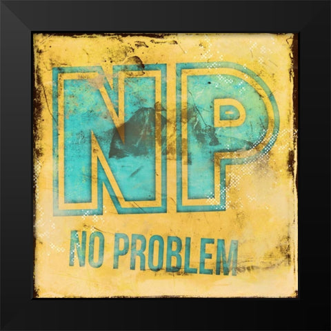 NP Black Modern Wood Framed Art Print by Rodriquez Jr, Enrique