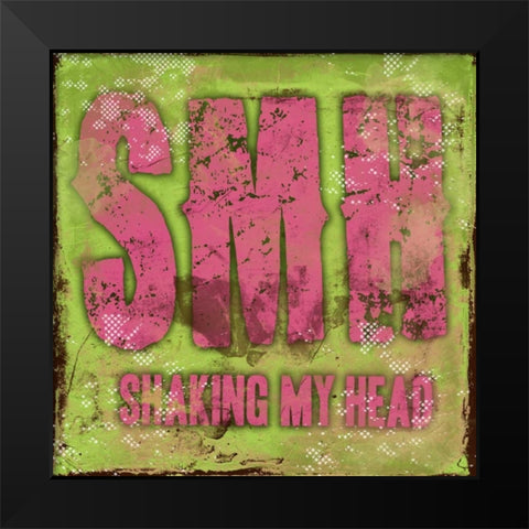 SMH Black Modern Wood Framed Art Print by Rodriquez Jr, Enrique